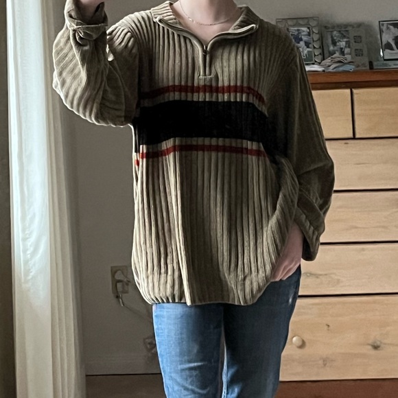 Soft Knitted Quarter Zip Sweater: - Picture 2 of 7